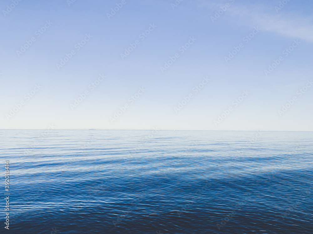 Blue horizon of the sea, seascape background Blue horizon of the sea, seascape background