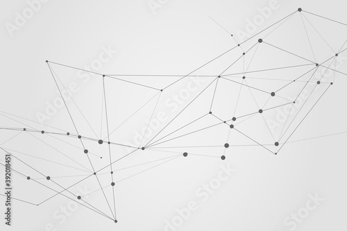 Abstract connecting dots, Polygonal background, technology design, vector illustration