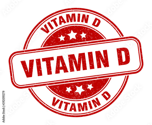 vitamin d stamp. vitamin d label. round grunge sign