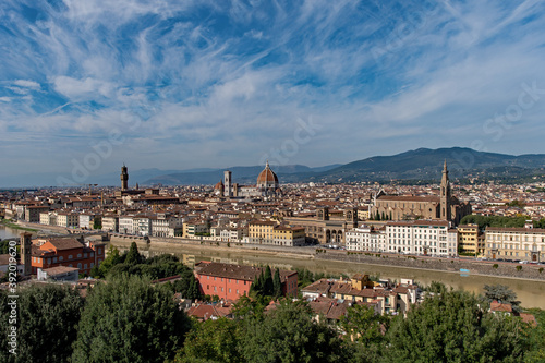 Blick über die Altstadt von Florenz in der Toskana in Italien 
