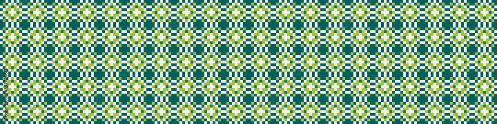 Fototapeta premium Abstract Cross Pattern Dots Logo generative computational art illustration