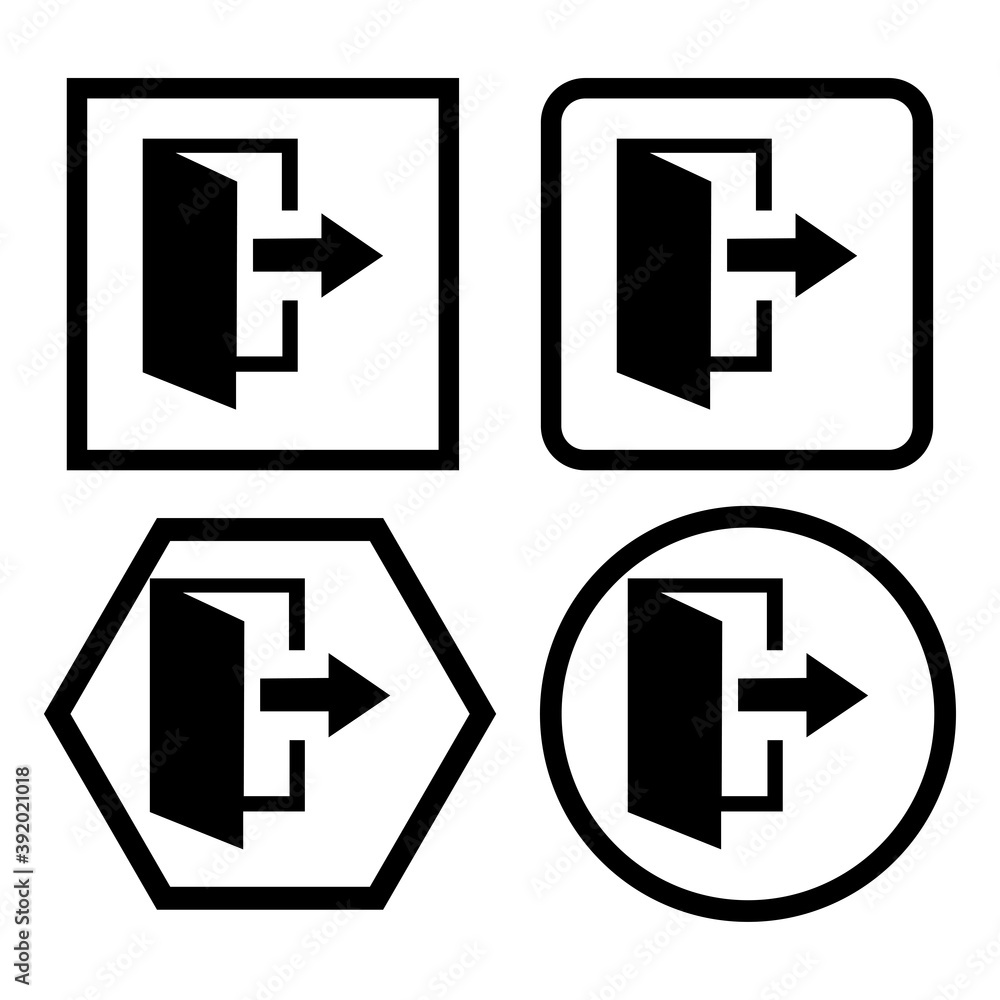 Exit icons.vector Exit icons. Vector Exit icons.vector Exit icons. Vector