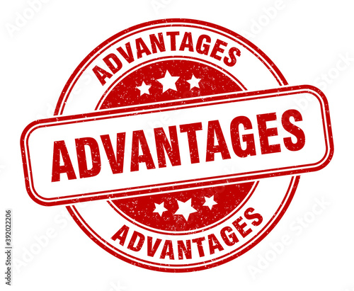 advantages stamp. advantages label. round grunge sign