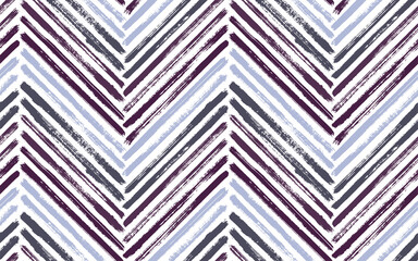 Papier peint photo Chevron patrons Chevron zigzag pinceau noir tendance  © SunwArt