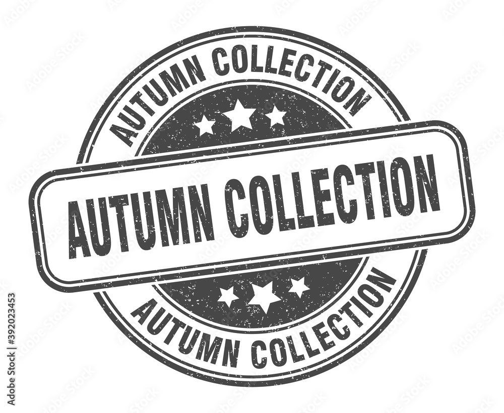 Fototapeta premium autumn collection stamp. autumn collection label. round grunge sign