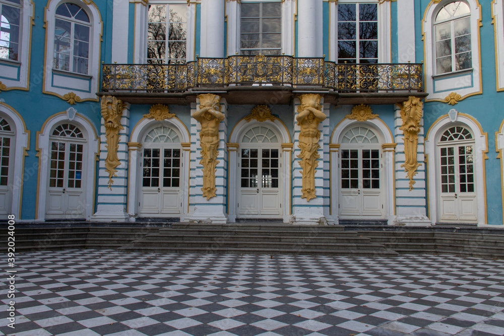 pavilion in Catherine Park, Tsarskoe Selo, Pushkin city, Saint Petersburg