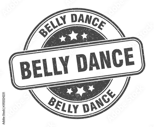 belly dance stamp. belly dance label. round grunge sign