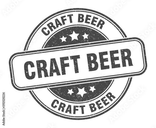 craft beer stamp. craft beer label. round grunge sign