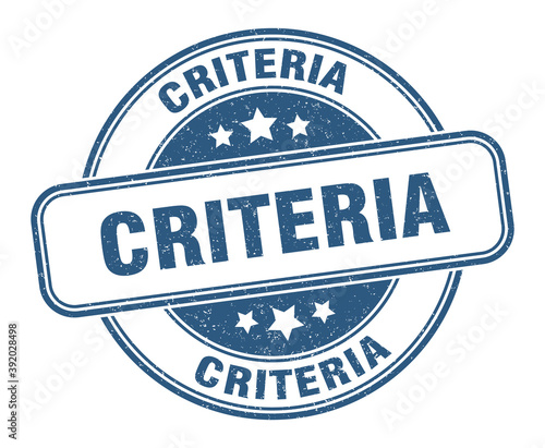 criteria stamp. criteria label. round grunge sign
