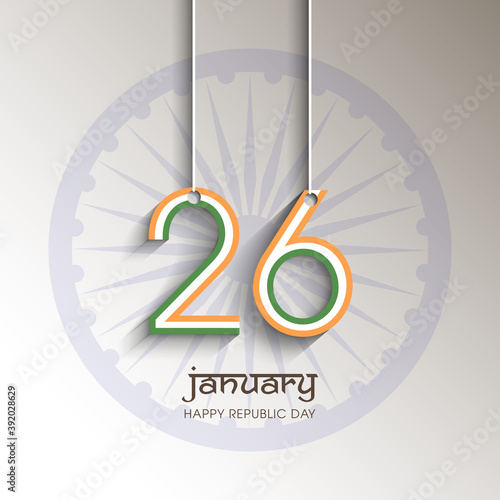 Illustration of Indian republic day,26th January. 