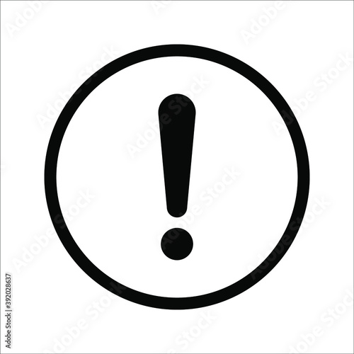 Warning icon vector modern design in trendy style for web site and mobile app.