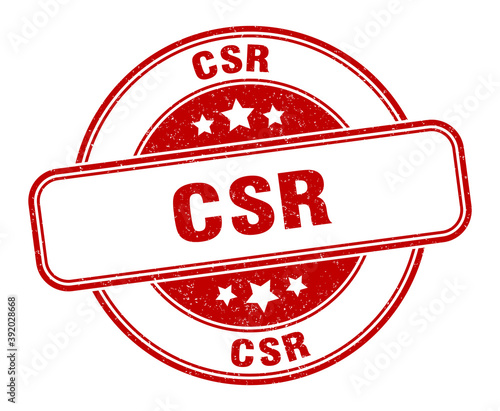 csr stamp. csr label. round grunge sign