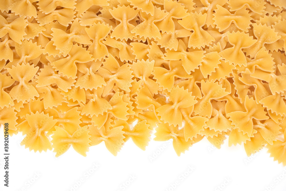 Obraz premium some farfalle pasta forming a background pattern