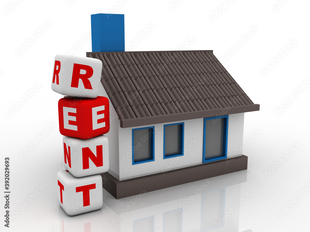 3d rendering single house for rent 3d rendering single house for rent