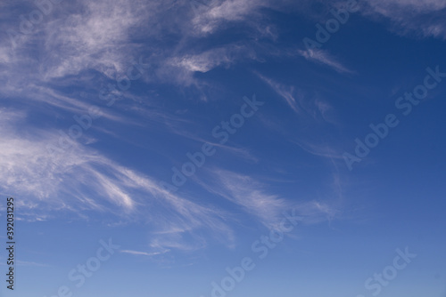 Clouds against a blue sky