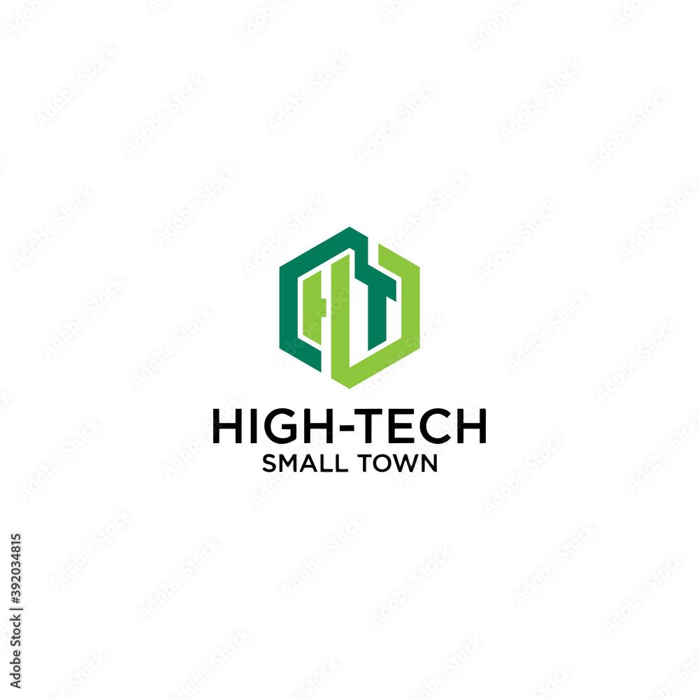 Self-service company logo with the initials HT with a modern concept Self-service company logo with the initials HT with a modern concept