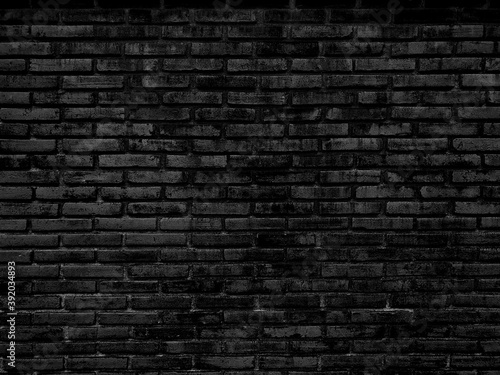 Antique brick wall black and white of texture and wallpaper,may use to interior design