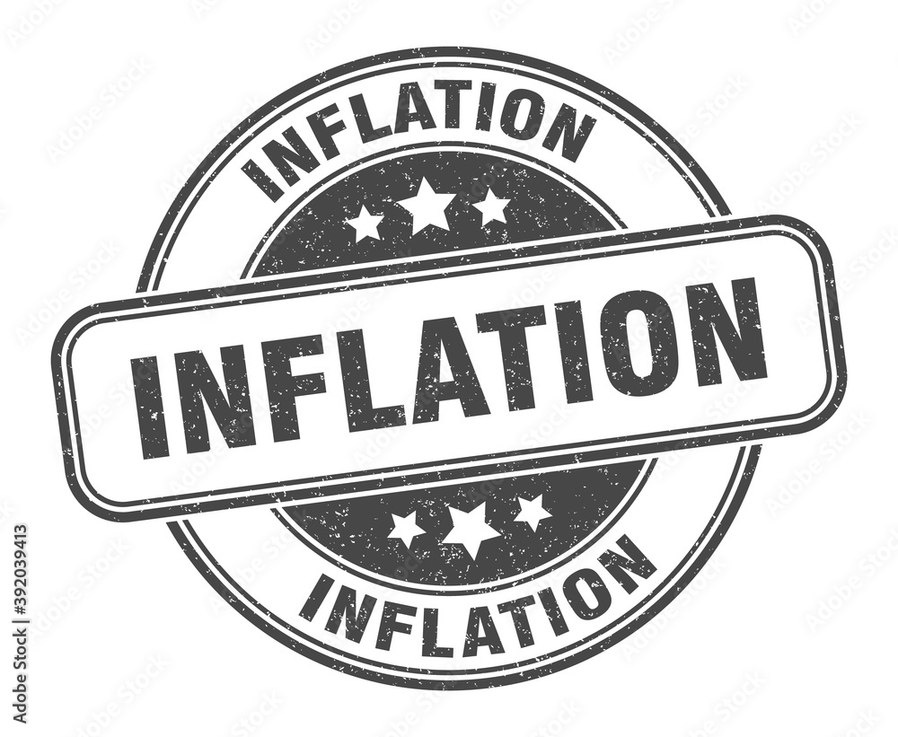 inflation stamp. inflation label. round grunge sign