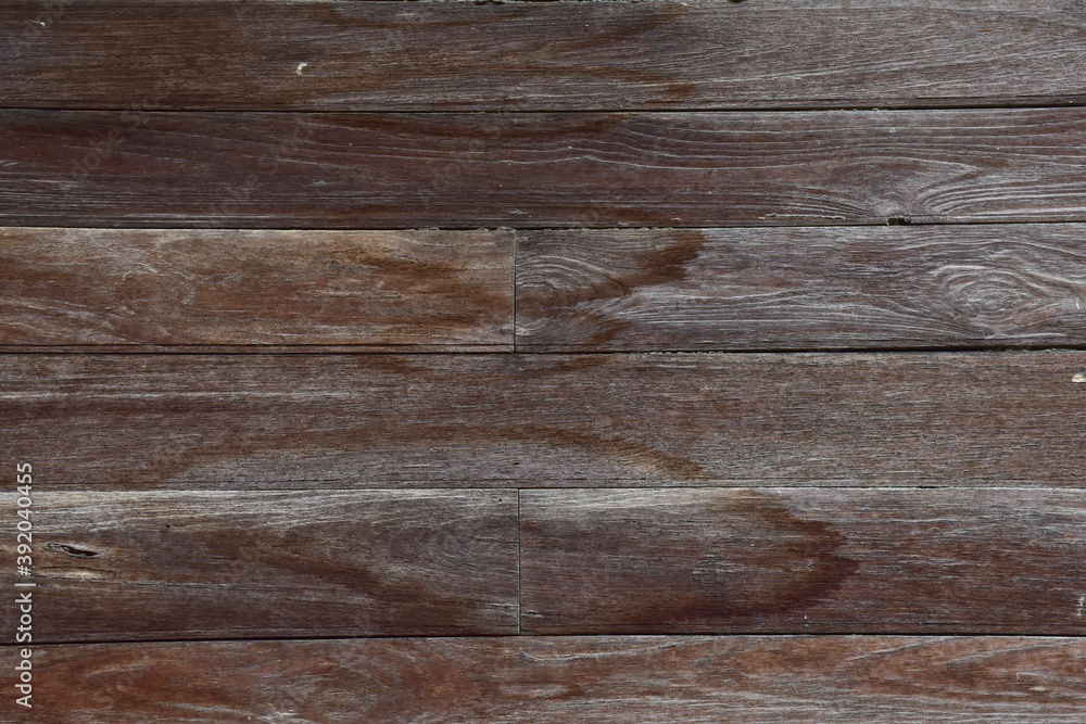 Naklejka premium Wood texture. Surface of teak wood background for design and decoration.