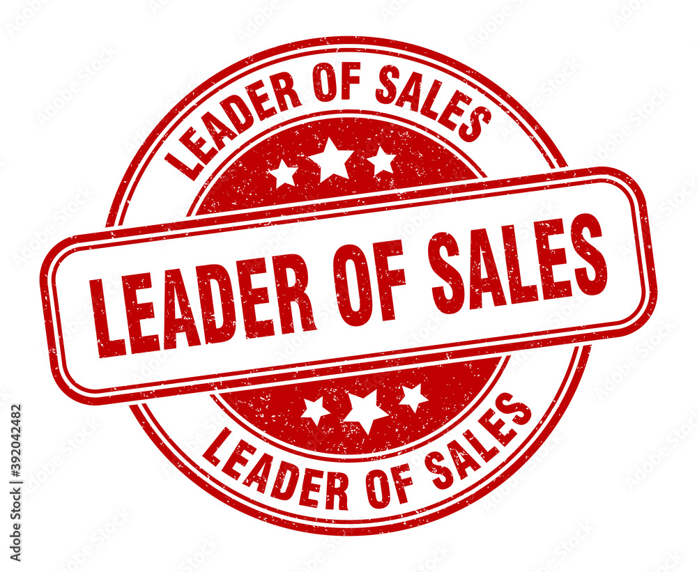 leader of sales stamp. leader of sales label. round grunge sign leader of sales stamp. leader of sales label. round grunge sign
