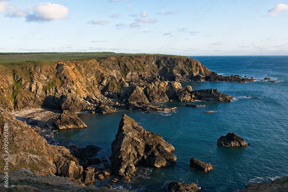  rocky Cornish coast line 
