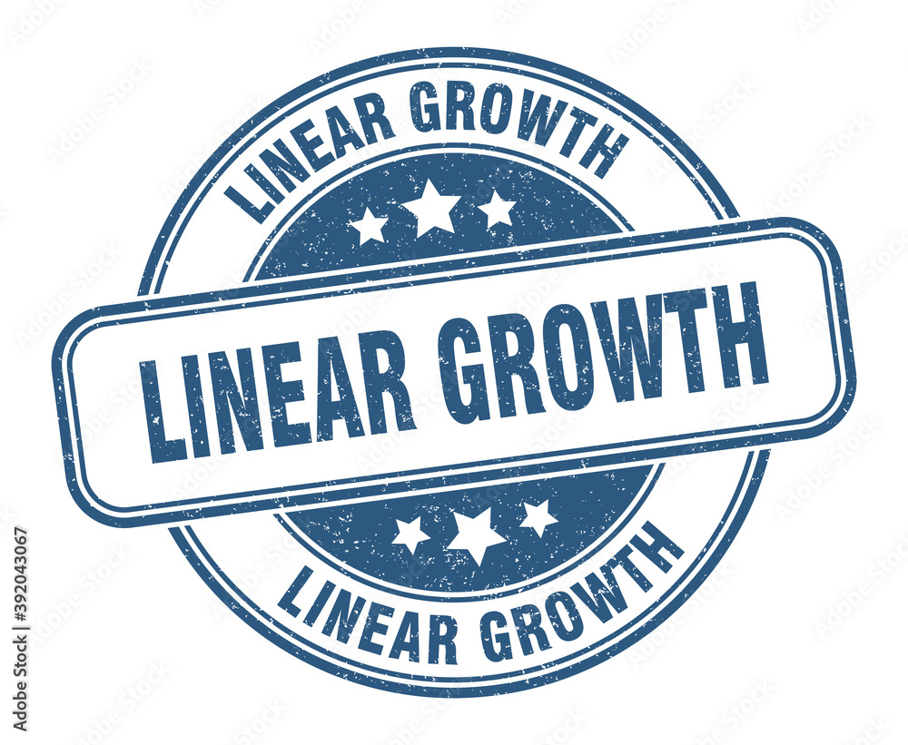 Fototapeta premium linear growth stamp. linear growth label. round grunge sign