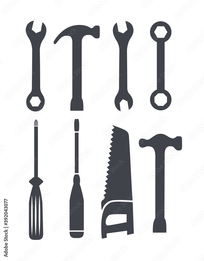 Service and repairing tools vector icon Service and repairing tools vector icon