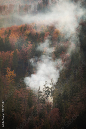 Autumn mountain landscape Wielka Racza