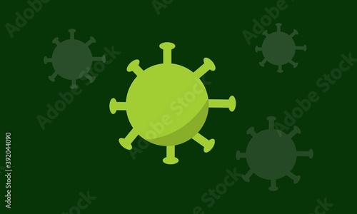 Corona virus, this illustration graphic of green corona virus is very suitable for use of content about covid - 19 or something else about covid - 19 