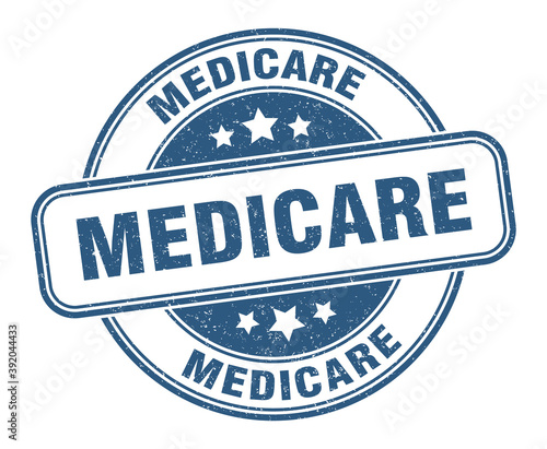 medicare stamp. medicare label. round grunge sign