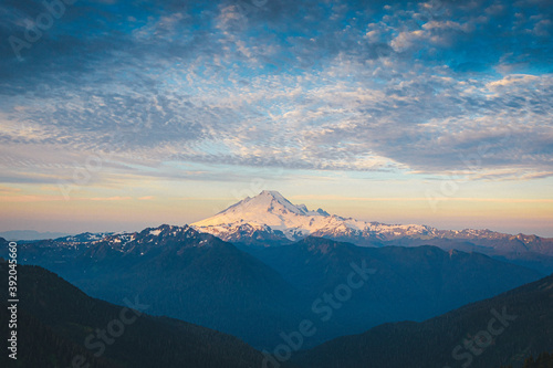 Beautiful mt. Baker from the top of Winchester mountain, USA
