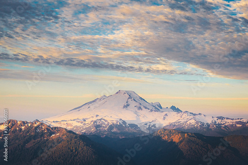 Beautiful mt. Baker from the top of Winchester mountain, USA