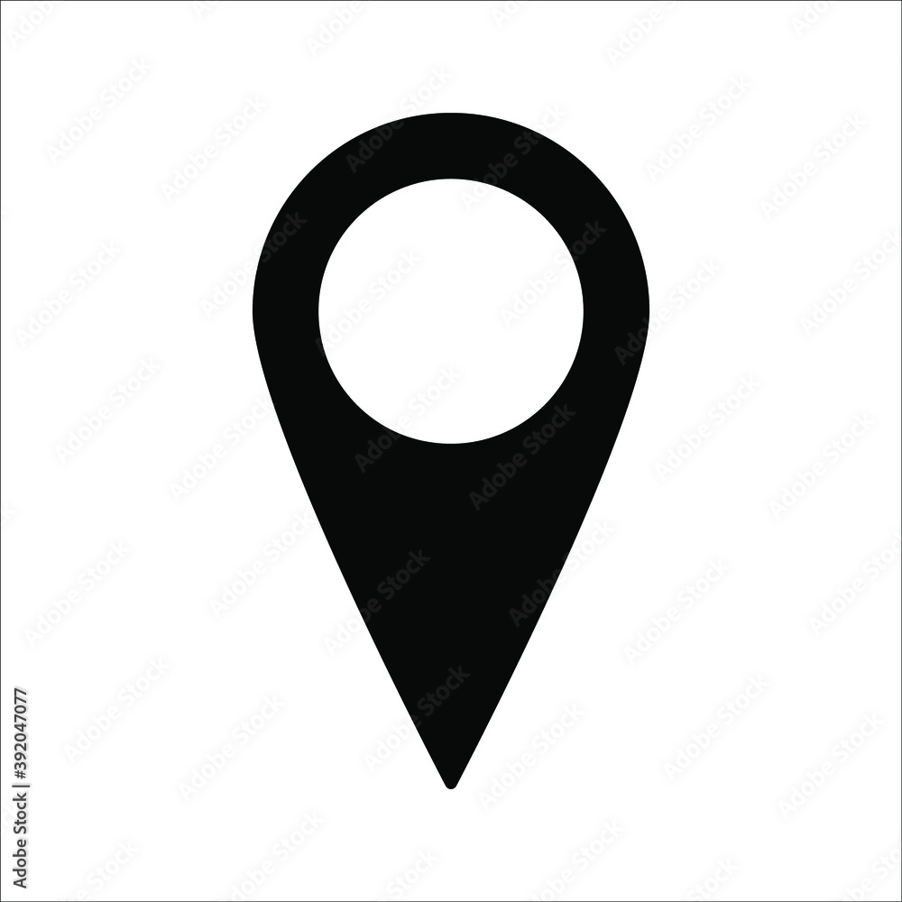 Location icon vector. Pin sign Isolated on white background. Navigation map, gps, direction, place, compass, contact, search concept. Location icon vector. Pin sign Isolated on white background. Navigation map, gps, direction, place, compass, contact, search concept.
