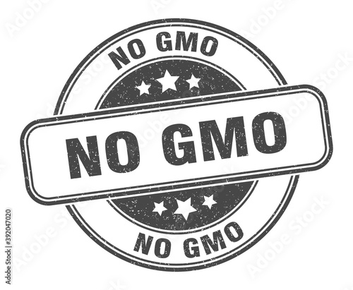 no gmo stamp. no gmo label. round grunge sign