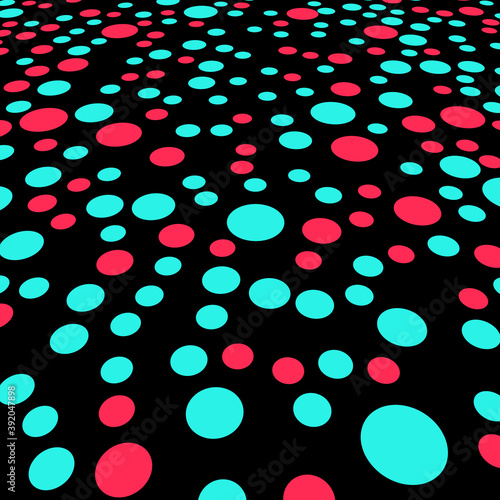 Abstract glitch TikTok background. Vector illustration. Abstract background. Light. Futuristic blue red gradient vector black background contrast color border digital dynamic elegant. TikTok, tik tok