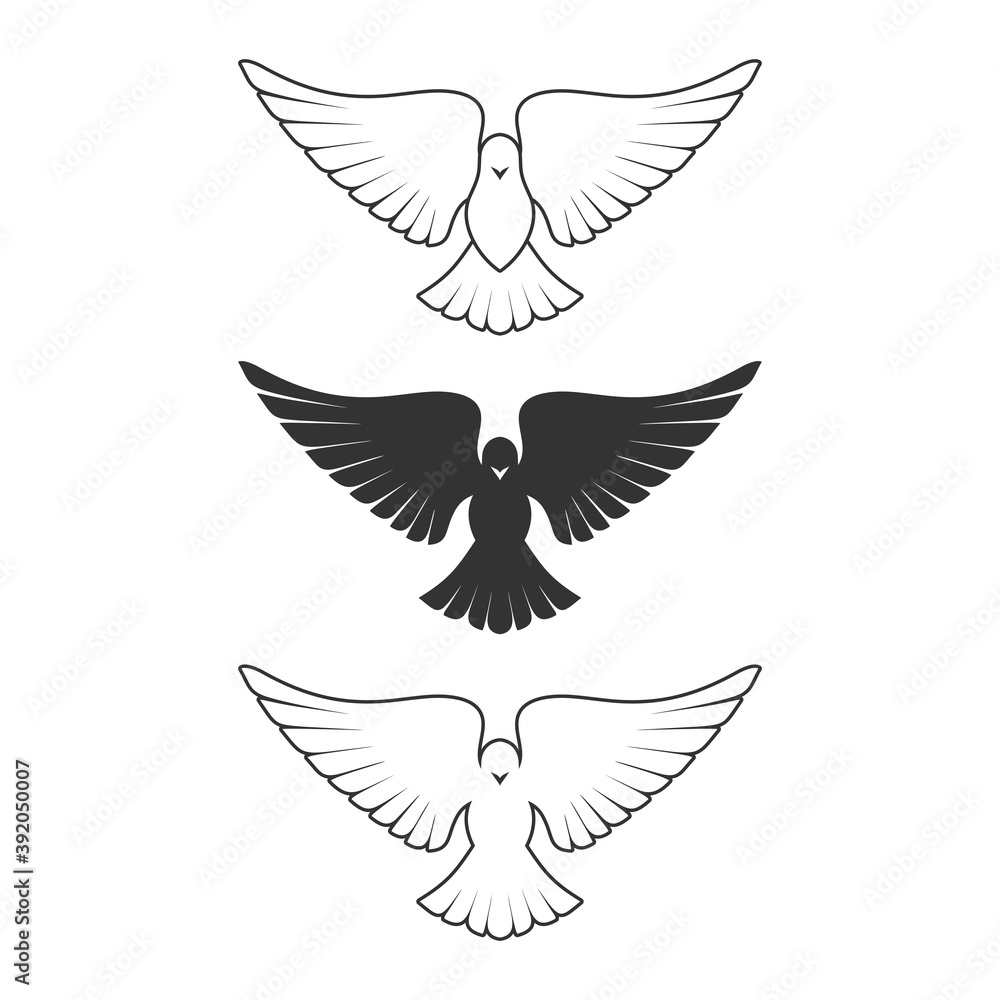 Dove, a symbol of peace and purity. The biblical symbol of the Holy Spirit. Dove, a symbol of peace and purity. The biblical symbol of the Holy Spirit.