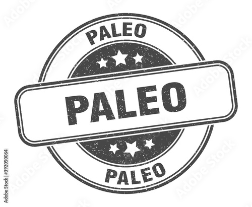 paleo stamp. paleo label. round grunge sign