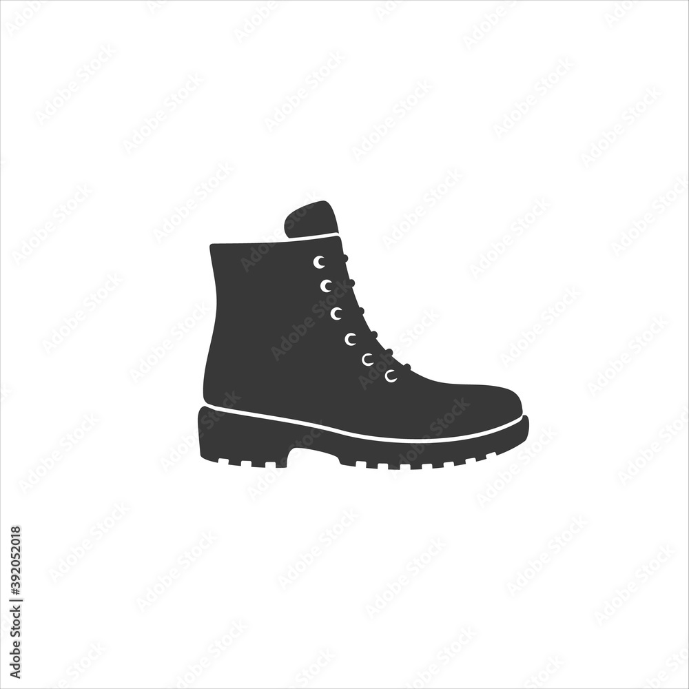 Boots shoes icon flat style vector modern flat style Boots shoes icon flat style vector modern flat style
