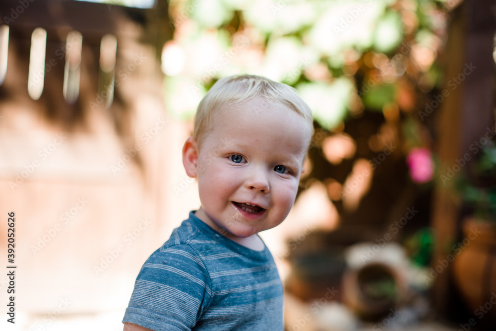 Close Up of One Year Old Boy in San Diego Close Up of One Year Old Boy in San Diego