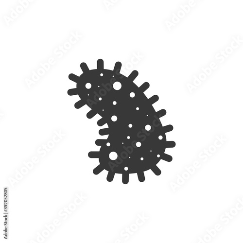 Virus bacteria icon on white. Vector modern flat style