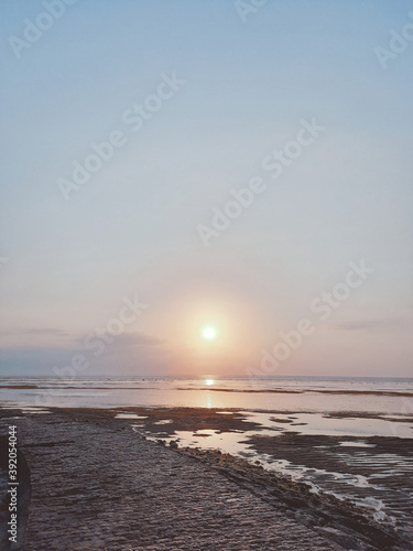 sunset over the sea