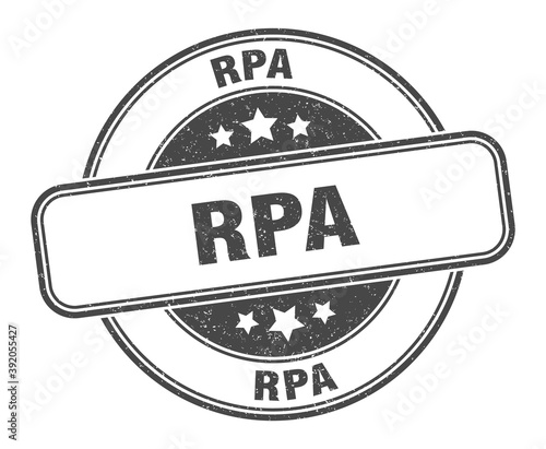 rpa stamp. rpa label. round grunge sign