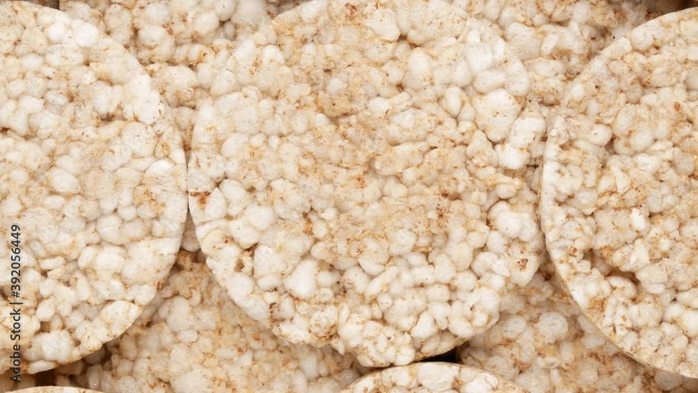 Rice cakes round, dolly shot. Rice cakes round, dolly shot.