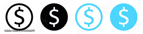 money icon button in circle
