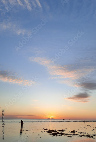 sunset on the beach
