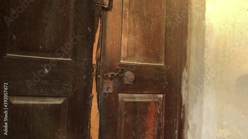 Old door  fortified church photo