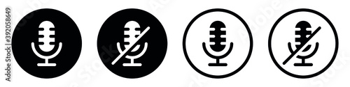 microphone icon, Mute 