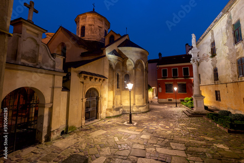 Lviv. Armenian courtyard at dawn. © pillerss