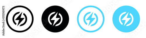 Lightning bolt icon / electric power logo / Power energy symbol