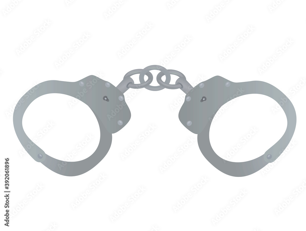 Handcuffs for arrest. vector illustration Handcuffs for arrest. vector illustration